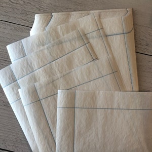 Ensemble de 5 feuilles de papier à dactylographier vintage Hiawatha à marge bleue