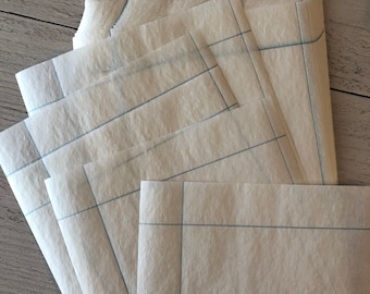 Vintage Hiawatha Blue Margin Bond Typing Paper Set of 5 sheets