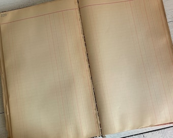 Antique early 1900’s Ledger Sheets Set of 5 sheets