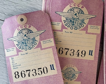 Vintage CCCP Russian Tag Single Numbered Tag