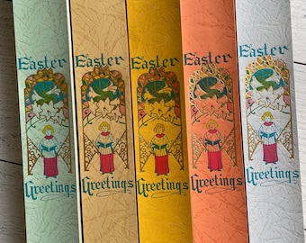 Antique Easter Greetings Design 1 Graphic Sel-Aid Gift Bands from Schwab Printing Co Choose your favorite Color