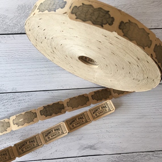 Rare Antique Admit One 5 Cents Ticket Strip of 3 - Etsy
