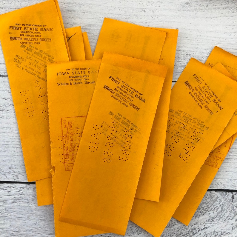 1960\u2019s Business Bank Statements /& Cancelled Checks Ephemera Documents Vintage 1950\u2019s