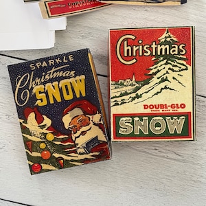 PHC No. 142 Reproduction Christmas Faux Snow Boxes Sparkle Snow or Doubl-Glo Choose your favorite!