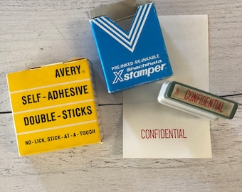 Vintage Avery Self-Adhesive Double Sticks (double sided sticky tape squares)