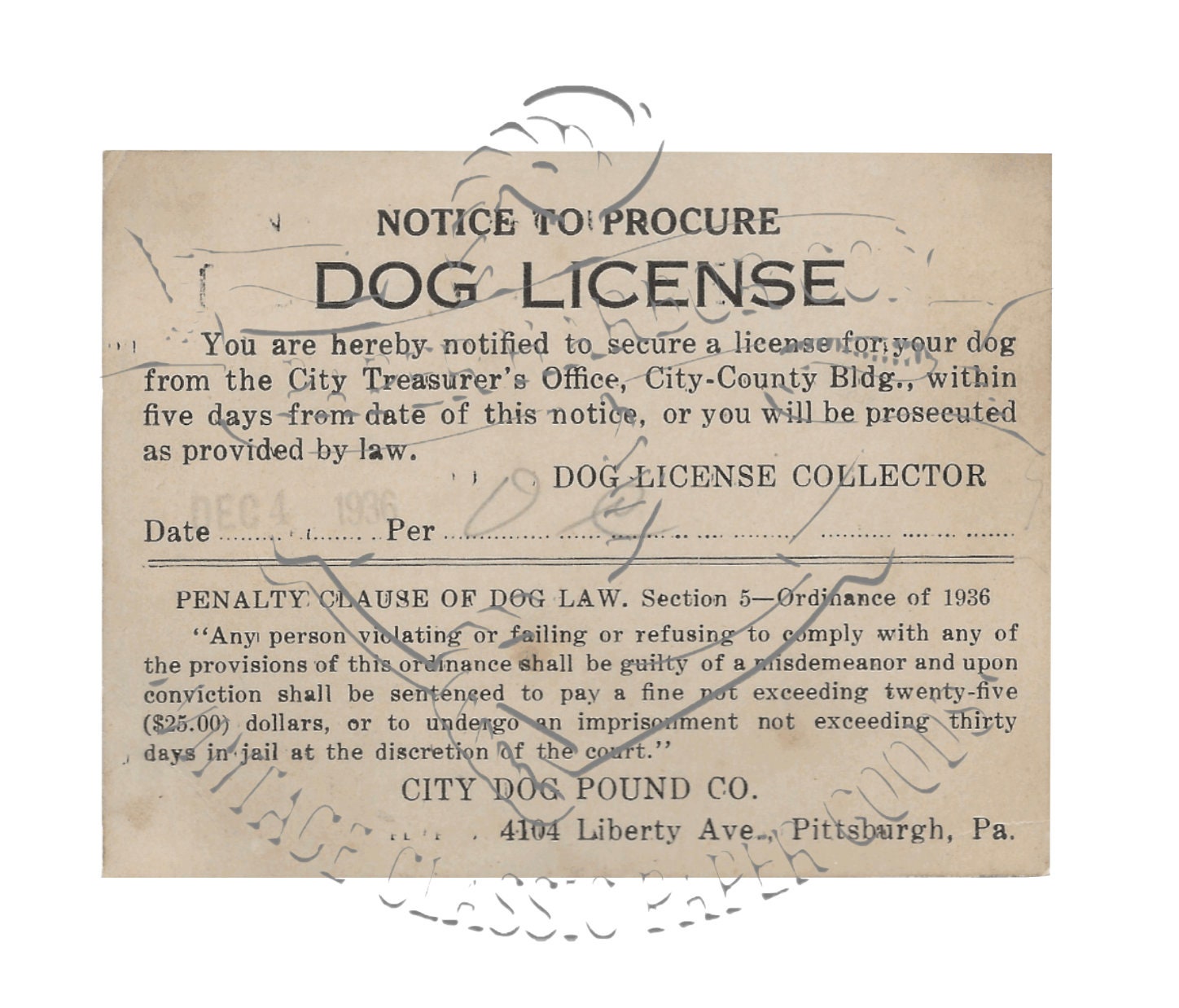 What Is A Dog Licence For