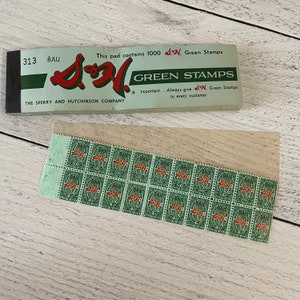 Vintage S&H Savings Stamps One Sheet with Glassine Separator- 20 stamps