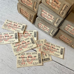 Vintage Ward Bus Lines Country Stop Tickets 7er Set