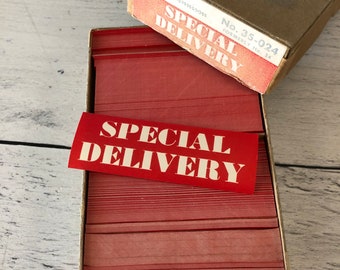 Vintage Dennison Special Delivery Labels Set of 5