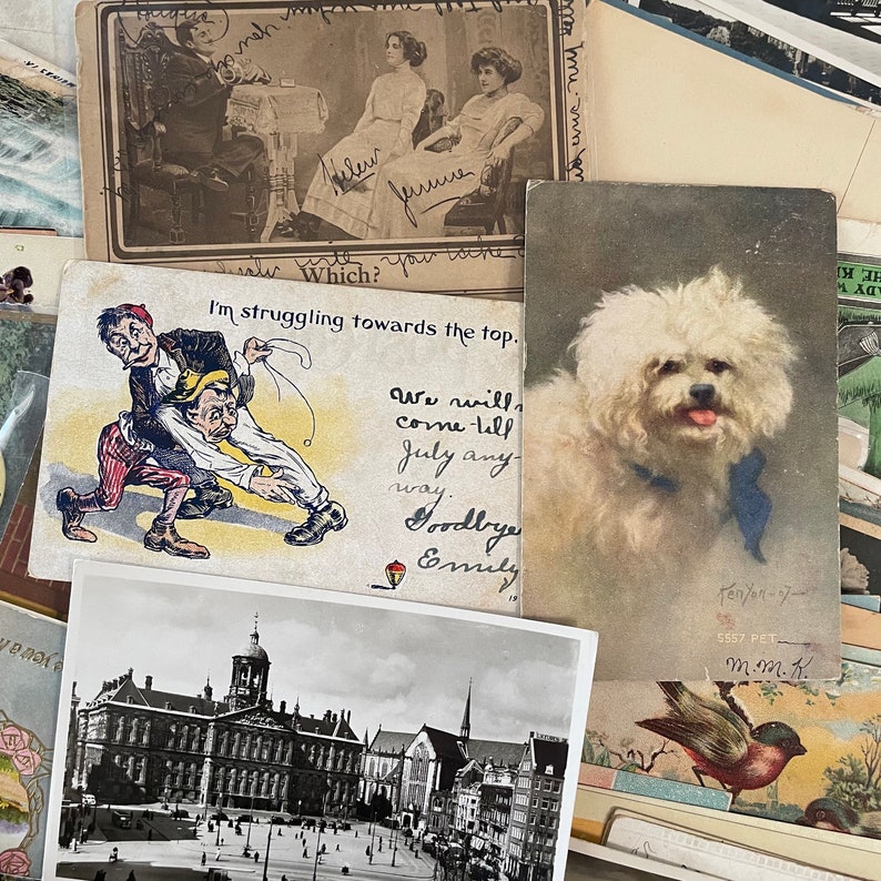 Antique Postcards Random Set of 6 - Etsy