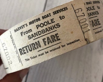 Vintage Harvey’s Motor Boat Services Return Fare Tickets Set of 10 tickets