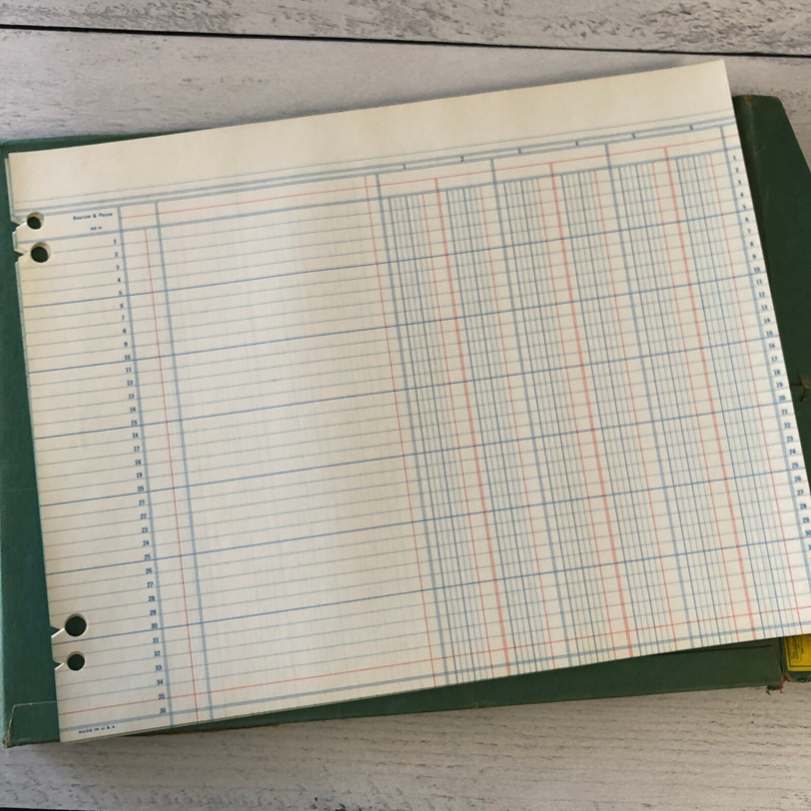 Vintage Giant 14 x 11 Boorum & Pease Ledger Refill Sheets Set Etsy