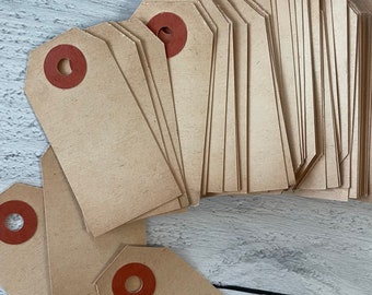Vintage Reinforced Kraft Tags Set of 3