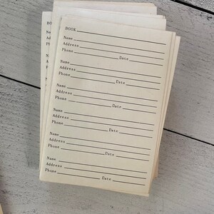 Vintage boek/adreskaarten set van 3