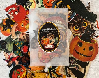 PHC No. 43 Vintage Halloween Mixer Set of 19 Reproduction Gummed Labels or Stickers