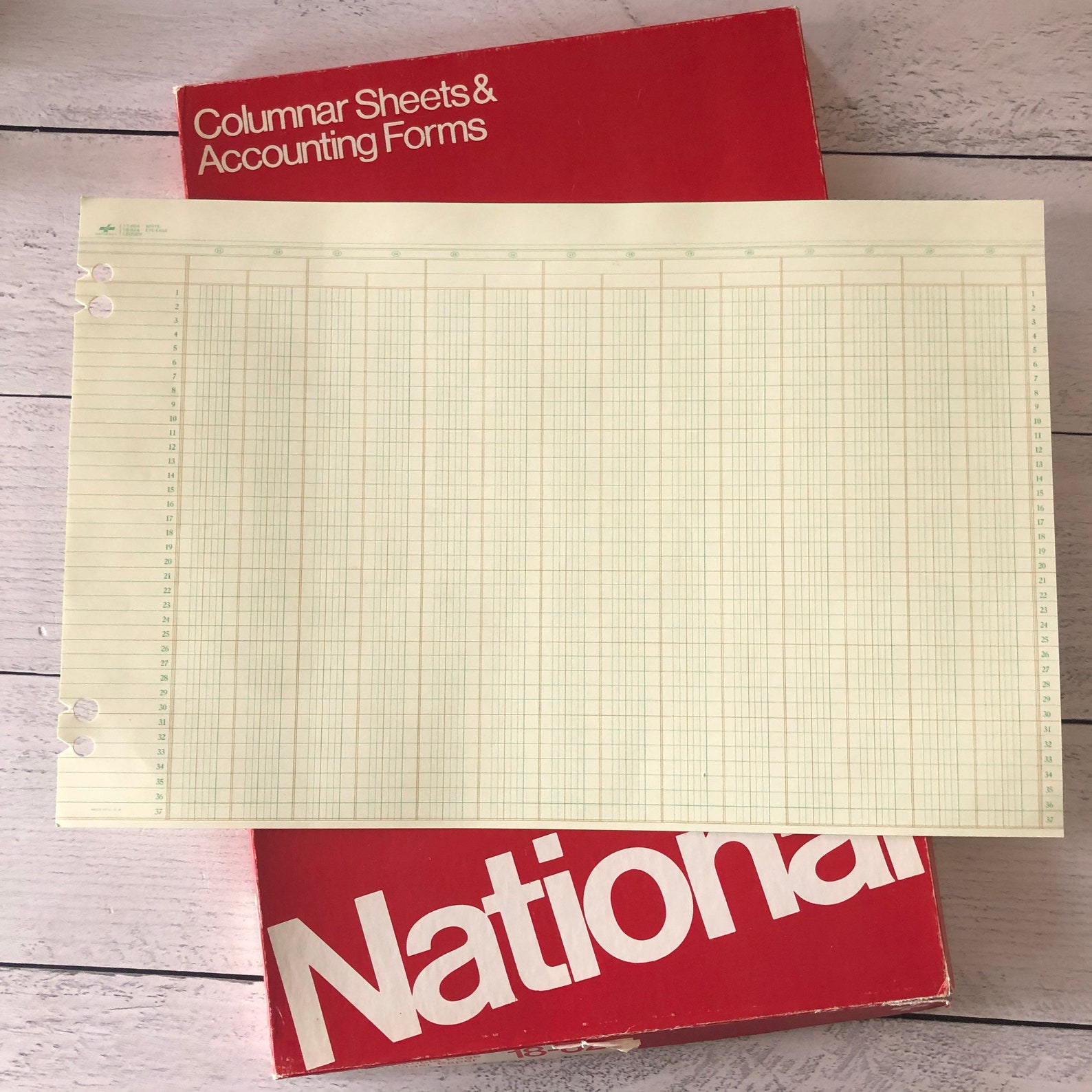 Vintage Giant 17 X 11 National Ledger Refill Sheets Set of 3 Etsy