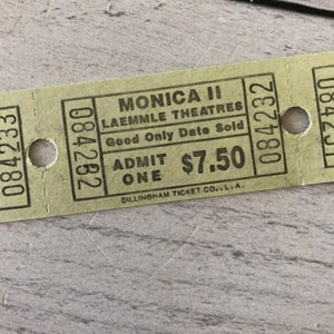 Vintage Monica II Laemmle Theater Tickets Set von 20