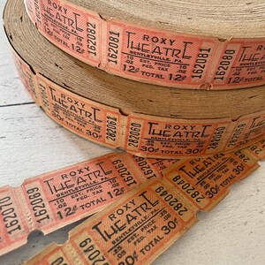 Vintage Roxy Theater Admit One Tickets Set von 10