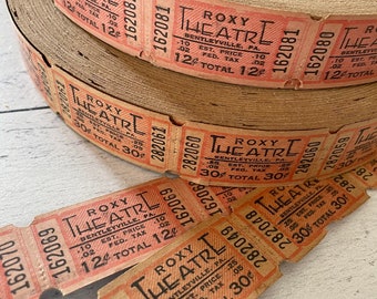 Vintage Roxy Theatre Admit One Tickets set of 10