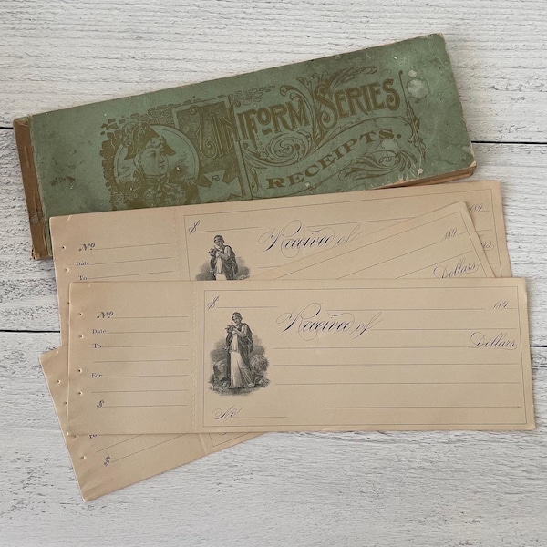 Antique 1890’s Uniform Series Receipt