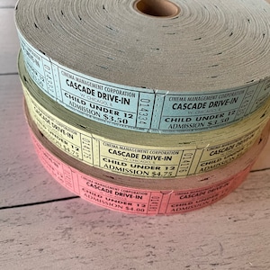Vintage Cascade Drive-In-Theater Kinder-Eintrittskarten 12er-Set
