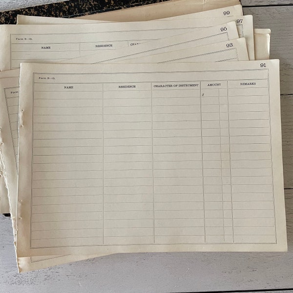 Antique Ledger Paper Etsy