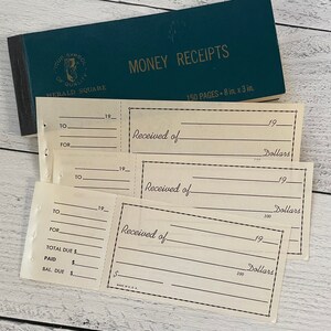 Vintage Herald Square Geld Miete Kassenbelege 3er Set