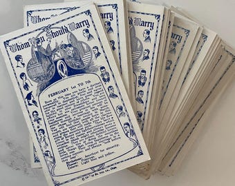 One Antique 1926 “Whom You Should Marry” fortune-telling card from the Exhibit Supply Co