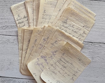 Single Antique 1890's Prescription From M.Racey Biggar, DDS, MD with ads on back for Dispensing Druggist Jas G Johnson