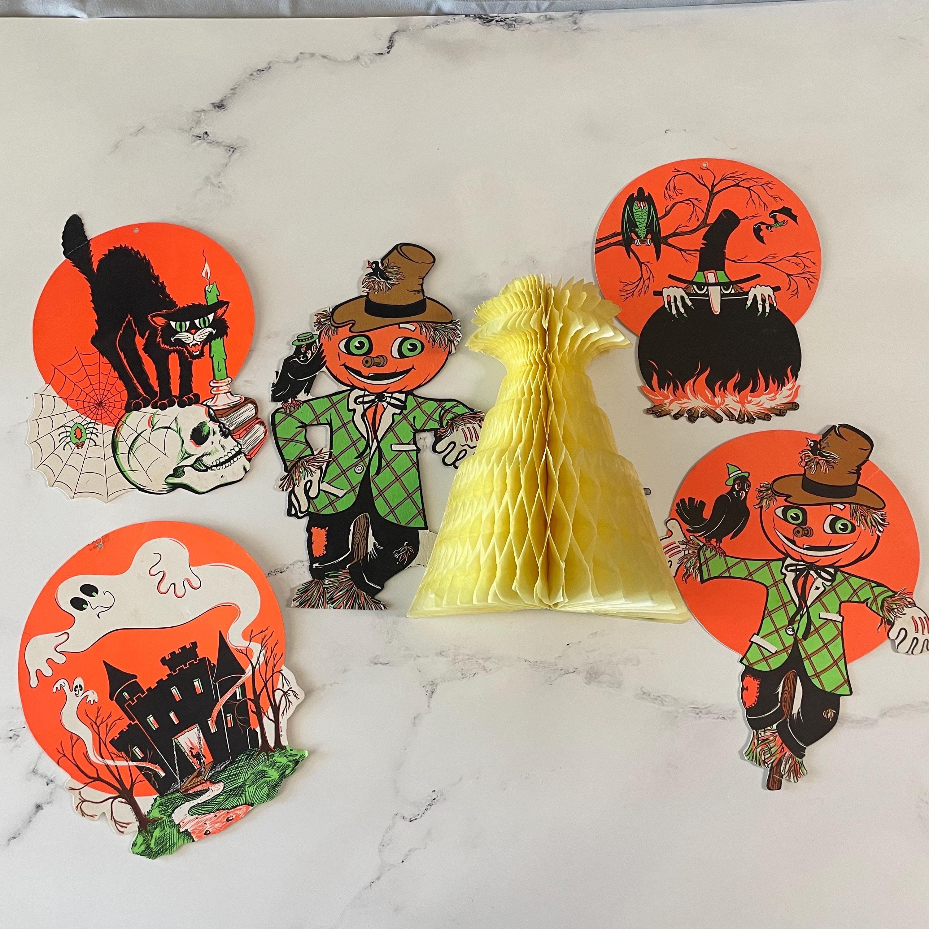Halloweenご本人ピック Vintage Beistle Co Halloween Classroom or Home Decor Set of 5