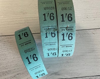 Antique British 1/6 Ivy Series Tickets Choose strip of 5 or FULL ROLL