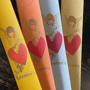 Faixas para presentes antigas com estampa de São Valentim da Schwab Printing Co Escolha sua cor favorita