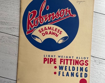 Vintage Robinson nahtlose gezeichnete Rohrfittings Katalog