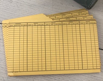 Vintage Acme Visible Records Inc. Parts Stock Control File Cards Set of 3 Cards