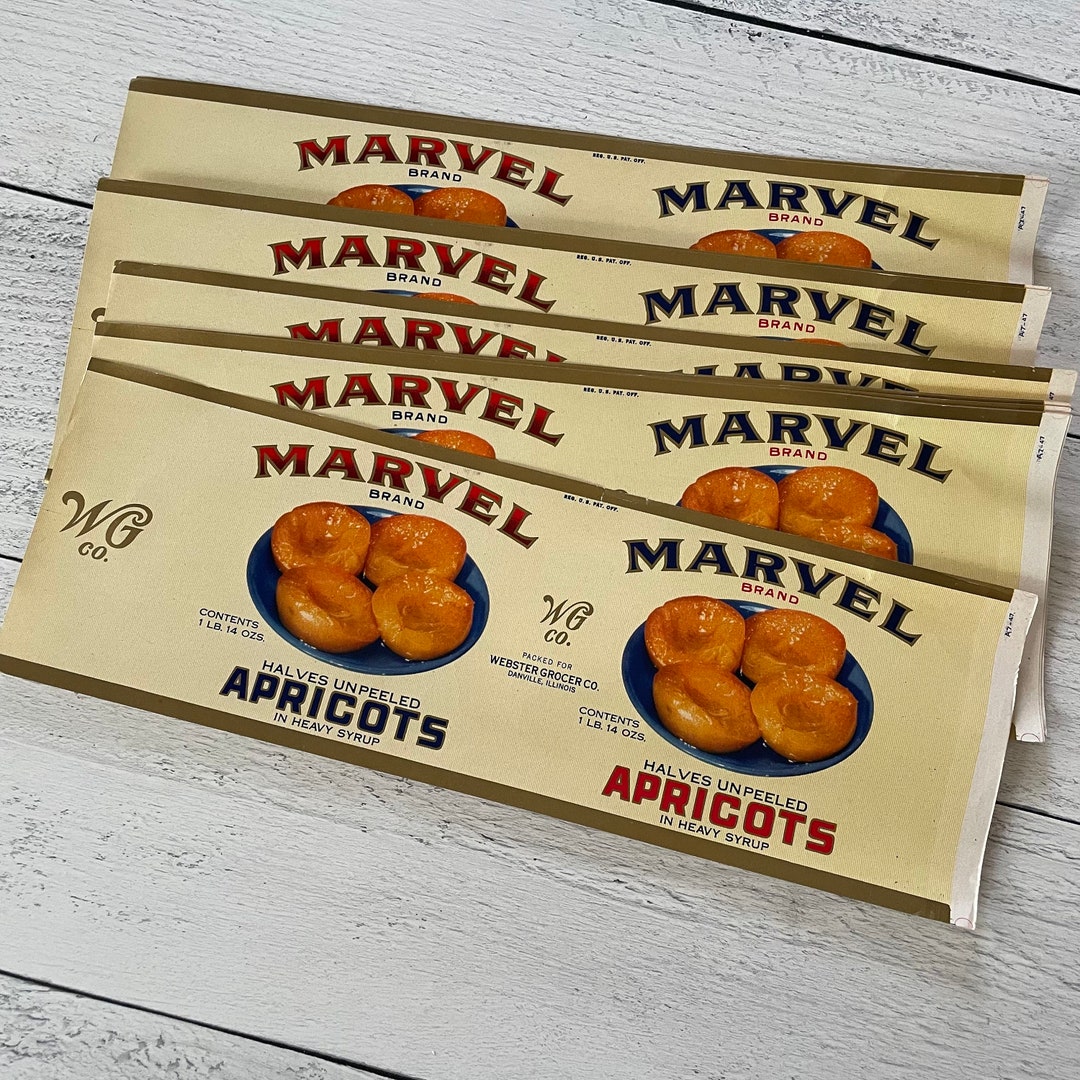 Vintage Marvel Apricots Can Labels Unused NOS - Etsy