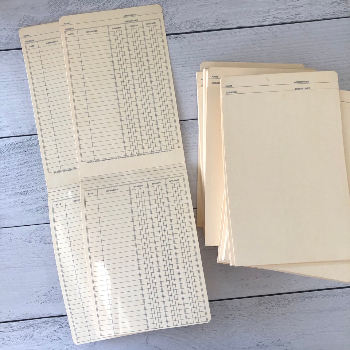 Vintage Wilson Jones Ledger Billing File Folders No 70004 Set Etsy