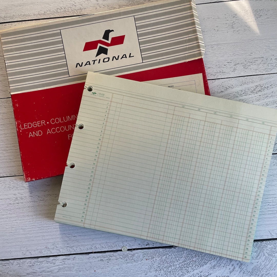 Vintage National Ledger Refill Sheets No. 18406 Set of 3 Sheets Etsy