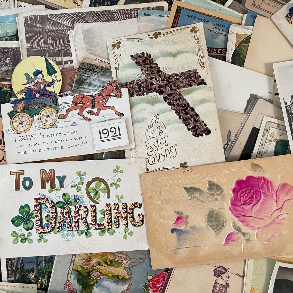 Antique Postcards Random Set of 6 - Etsy