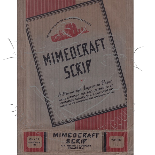 Mimeograph Stencil - Etsy