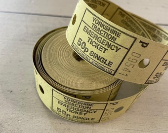 Vintage Yorkshire Traction Company Emergency Tickets Strip of 3