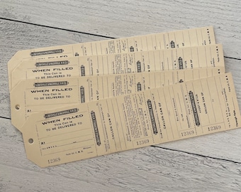 Vintage Louisville & Nashville Railroad Co. Milk Gallon Can Shipping Tags