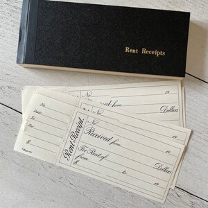 Vintage Rent Receipts mit Stubs Nr.890 von Gibson 3er Set