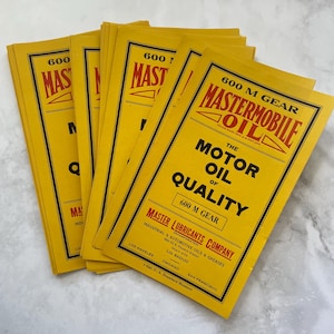 Vintage Mastermobile Oil Can Single Label