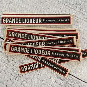 Vintage Marque Deposee Grande Liqueur Labels Set of 3