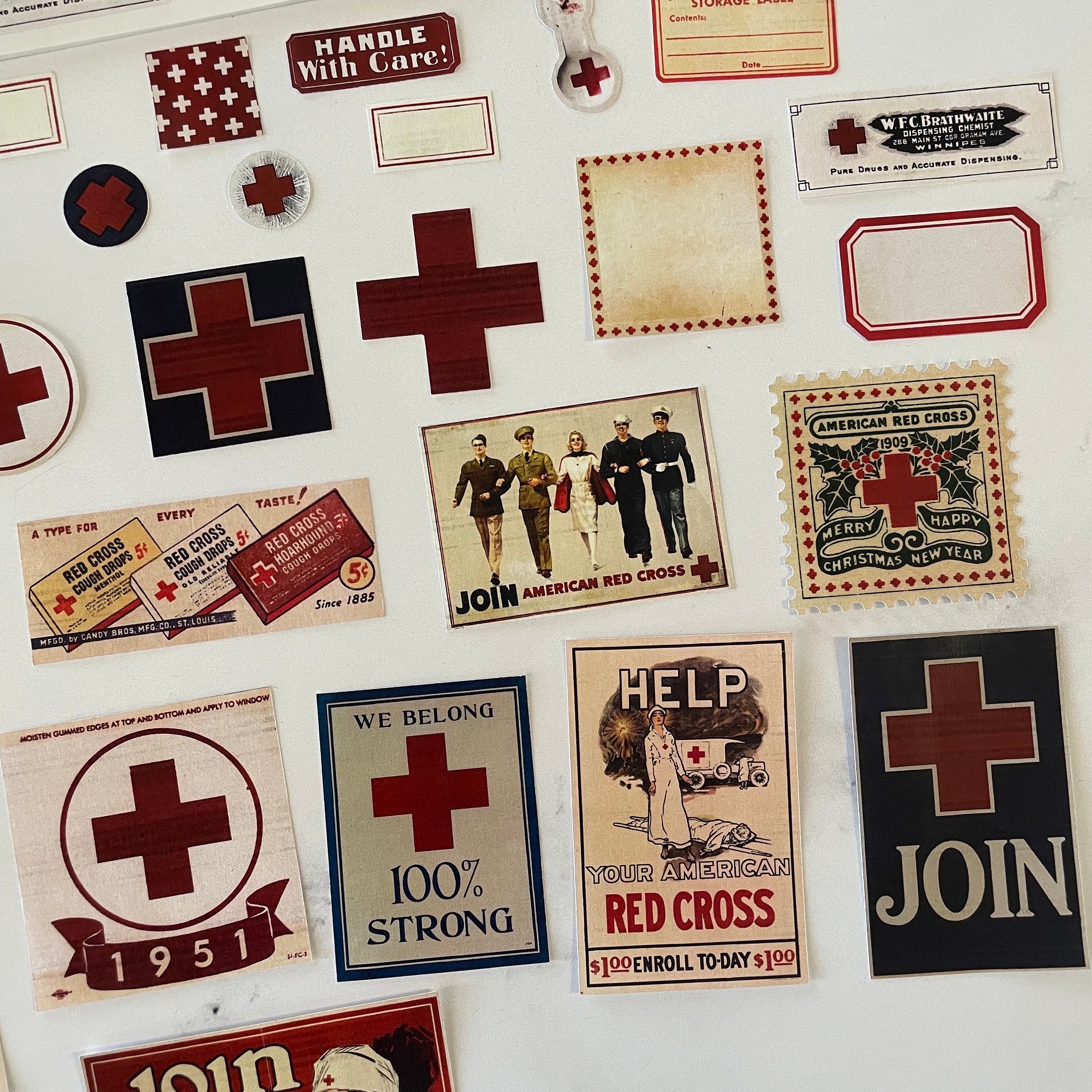 PHC No. 162 Vintage American Red Cross Reproduction Gummed Labels or ...