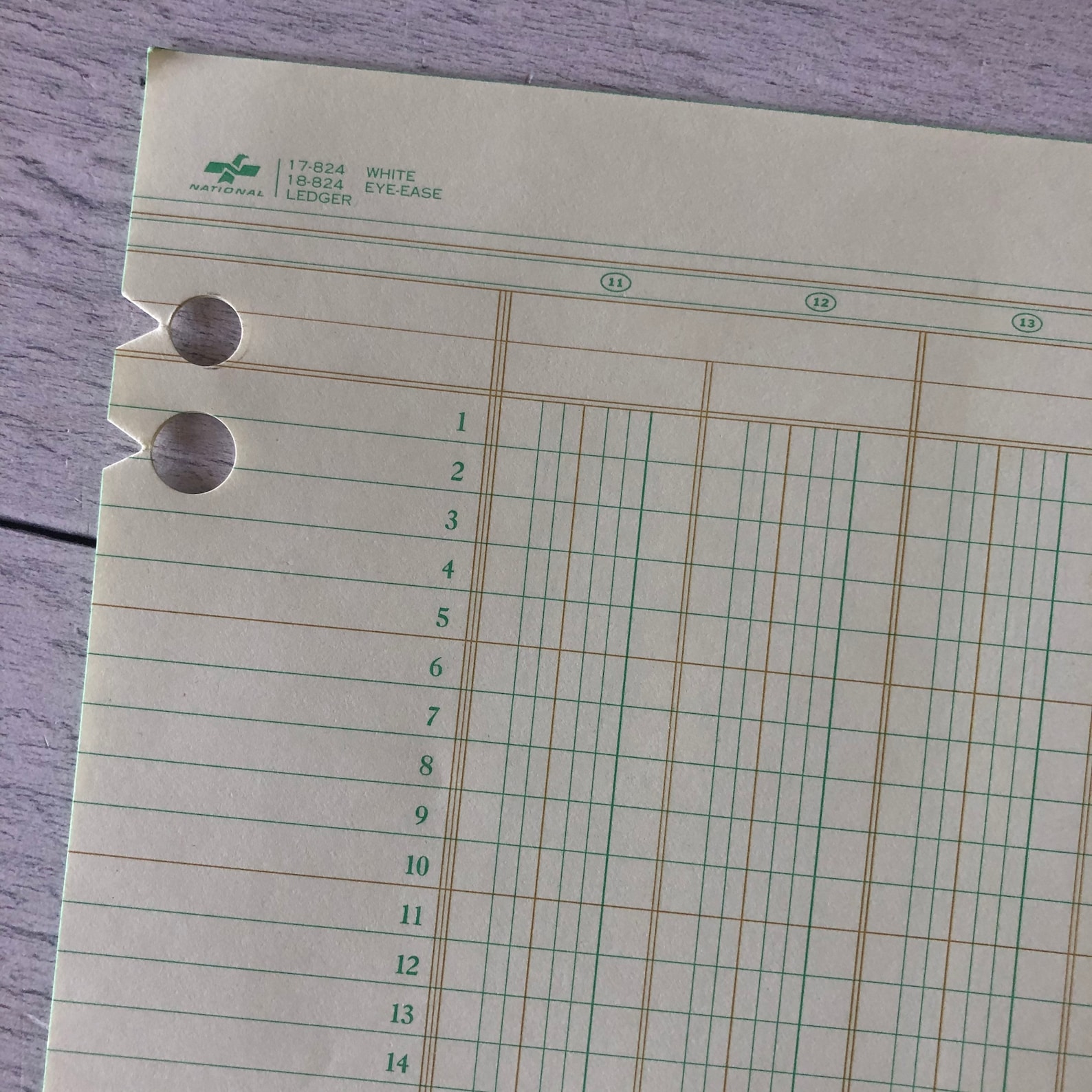 Vintage Giant 17 X 11 National Ledger Refill Sheets Set of 3 Etsy