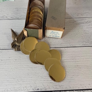 Vintage Dennison Gold Notary Seals from the case box Set of 5