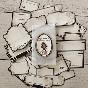 PHC n. 9 Set di ispirazione antica decorata fantasia di 22 etichette o adesivi gommati con riproduzione