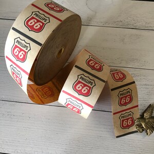 1 Foot Vintage Phillips 66 Gummed Paper Packing Tape