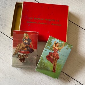 Vintage 1952 Bowman Products Hardware Co. Pinup Playing Cards by Gil Elvgren- 2 single cards